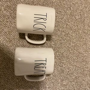 Rae Dunn HTF retired Trick/Treat mugs. Sold as set $40 for set OBO
